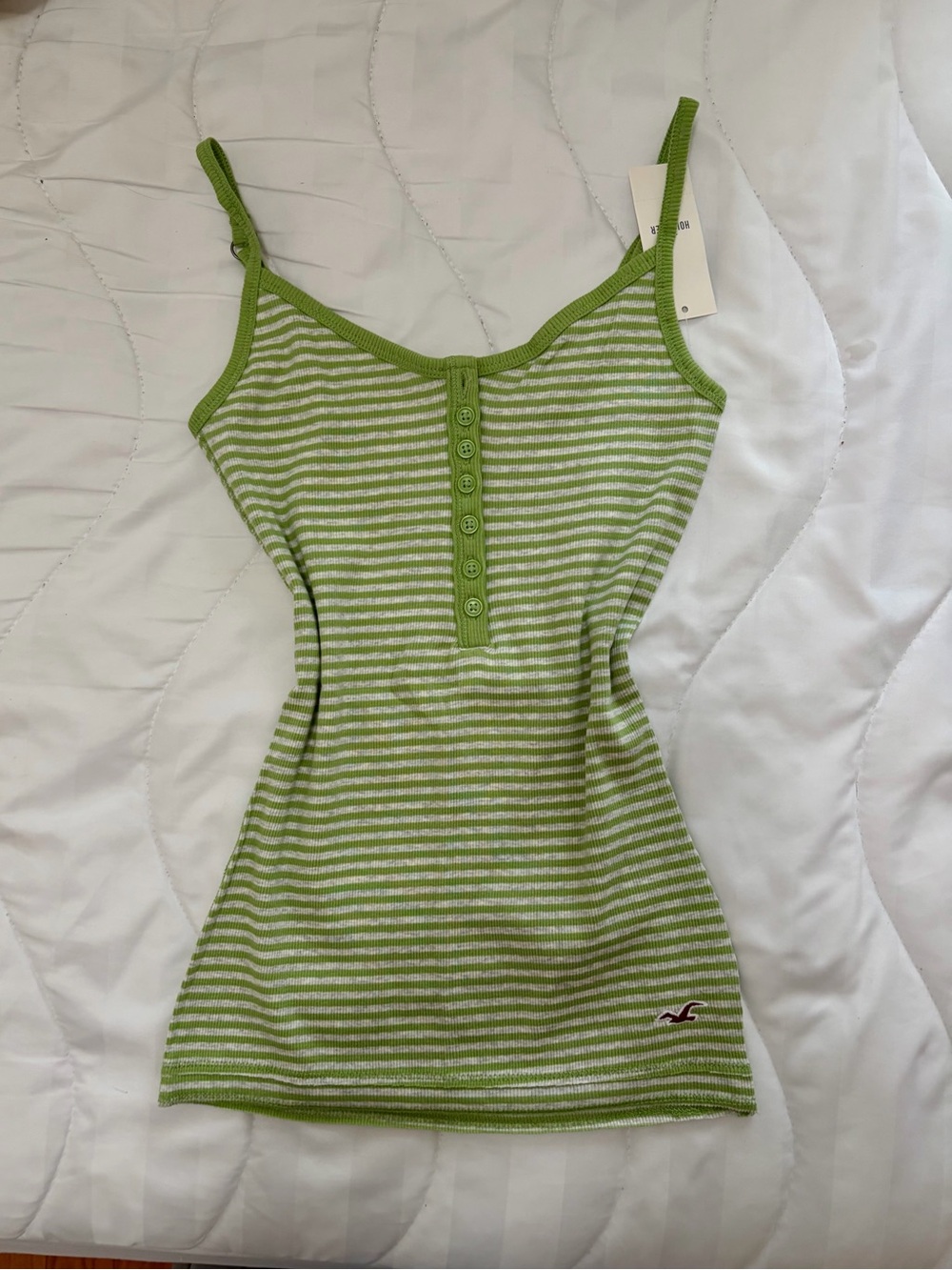 Hollister green Henley cami